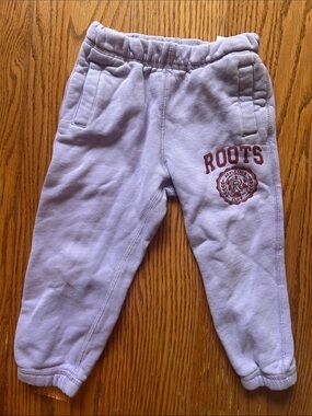 2T Roots Sweats Lavender Kids Sweatpants with Maroon Logo